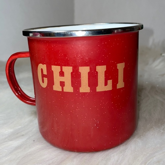 Pair of Enamel Tin Chili Mugs by Dat’l Do It - Picture 2 of 6